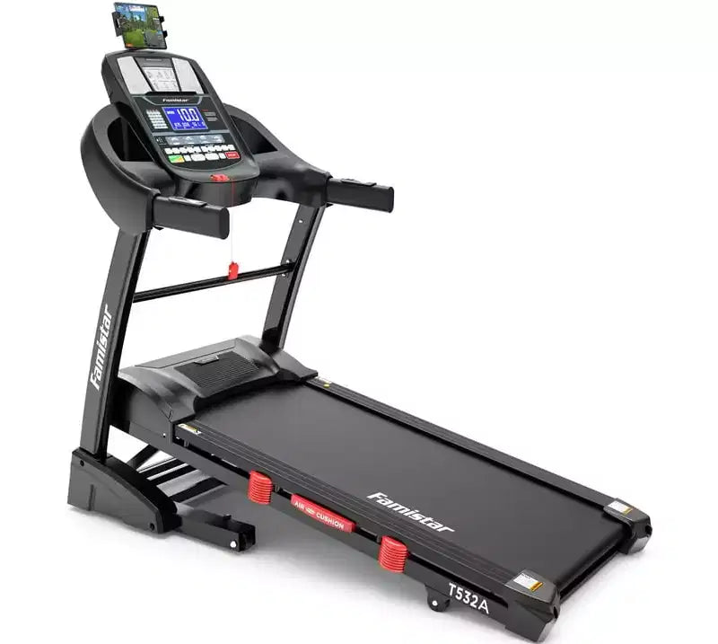 Famistar 5.1HP Folding Treadmill for Home with 20% Auto Incline, 300-400 LB Capacity, Portable Foldable Treadmill, FREE APP Control,12MPH Speed