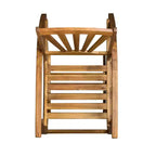 Fauteuil inclinable de style Bohème TUYOHW, fauteuil à bascule en acacia de qualité supérieure avec repose-pieds rétractable pour jardin, véranda et arrière-cour, chaise de loisirs d'extérieur