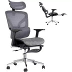 Fauteuil de bureau ergonomique Acekool en maille avec repose-pieds, accoudoirs 4D et soutien lombaire réglable pour la maison ou la salle de jeu