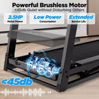 3.0HP Folding Treadmill, 3% Incline, Bluetooth App Sync, Step Counter, Wide Belt, Heart Rate Monitor