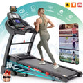 Folding Electric Treadmill for Home, 5HP Motor, 400 Lbs Capacity, Up to 12 MPH Running Machine with 20% Auto Incline, APP & Bluetooth Control