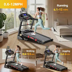 Tapis de course pliable capacité 180 kg, tapis de course à domicile avec inclinaison de 20 %, tapis de course portable avec contrôle via application, 64+3+3+1 programmes, design compact