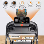 3.0HP Treadmill 300lbs Capacity, 6% Incline Folding Treadmill for Home, 0.6-7.5MPH, 16 Wild Belt, Shock Absorption