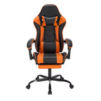 MAYEERTY Gaming Chair with Footrest, Ergonomic Computer Chair with Headrest and Lumbar Support, Height Adjustable Video Game Chairs Black Orange