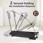 Tapis roulant pliable léger Okak avec bras, tapis roulant portable avec écran LED, tapis de marche pour la maison et le bureau