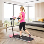 Tapis roulant pliable léger Okak avec bras, tapis roulant portable avec écran LED, tapis de marche pour la maison et le bureau