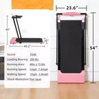 Tapis roulant pliable léger Okak avec bras, tapis roulant portable avec écran LED, tapis de marche pour la maison et le bureau
