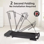 Tapis roulant pliable léger Okak avec bras, tapis roulant portable avec écran LED, tapis de marche pour la maison et le bureau