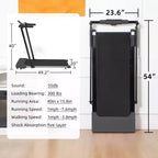 Tapis roulant pliable léger Okak avec bras, tapis roulant portable avec écran LED, tapis de marche pour la maison et le bureau