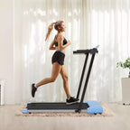 Tapis roulant pliable léger Okak avec bras, tapis roulant portable avec écran LED, tapis de marche pour la maison et le bureau