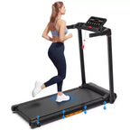 Tapis de marche Okak avec capacité de poids de 120 kg, tapis roulant portable avec écran LED, tapis de course peu encombrant pour la maison et le bureau, noir
