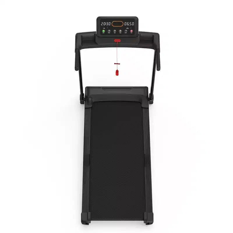 Tapis de marche Okak avec capacité de poids de 120 kg, tapis roulant portable avec écran LED, tapis de course peu encombrant pour la maison et le bureau, noir