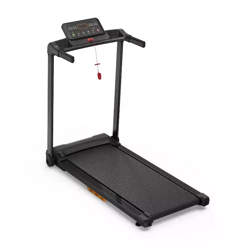 Tapis de marche Okak avec capacité de poids de 120 kg, tapis roulant portable avec écran LED, tapis de course peu encombrant pour la maison et le bureau, noir