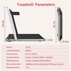 Okak 2-IN-1 Under Desk Treadmill with Remote Control, Folding Electric Walking Pad with 2.5HP, Portable Treadmill for Home, White
