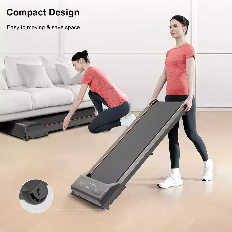 Tapis de marche Okak avec écran LED et télécommande, tapis de course de 2,5 CV sous le bureau, tapis roulant portable pour la maison, le bureau, noir