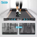 Tapis de marche Okak avec écran LED et télécommande, tapis de course de 2,5 CV sous le bureau, tapis roulant portable pour la maison, le bureau, noir