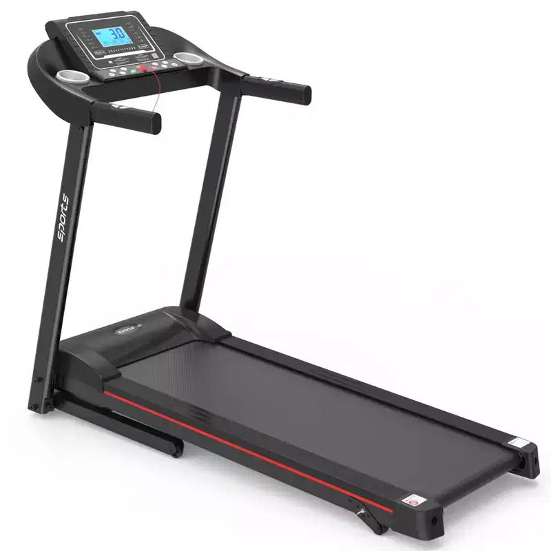 Okak Foldable Treadmill with Incline and 5IN LCD Screen, Portable Treadmill with Bluetooth Music, Walking Pad for Man, Women, Black