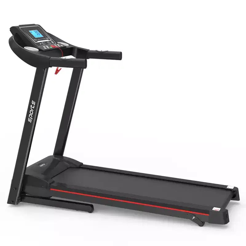 Okak Foldable Treadmill with Incline and 5IN LCD Screen, Portable Treadmill with Bluetooth Music, Walking Pad for Man, Women, Black