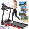 Treadmill for Home with Incline, Folding Treadmill 300lbs Capacity, 0.6-7.5MPH, APP Control, Shock Absorption, 64+3+3+1 Program