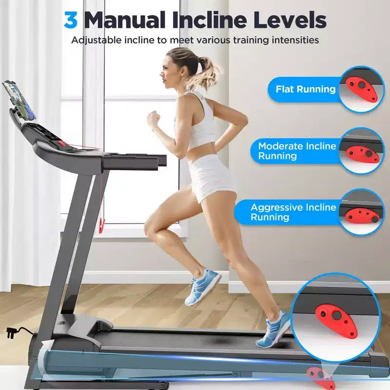 Tapis roulant en solde, Dégagement de tapis roulants, Tapis roulant électrique pliable pour la course et la marche, Tapis roulant portable pour un usage domestique, 12 km/h, Applications intelligentes