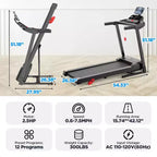 Tapis roulant en solde, Dégagement de tapis roulants, Tapis roulant électrique pliable pour la course et la marche, Tapis roulant portable pour un usage domestique, 12 km/h, Applications intelligentes