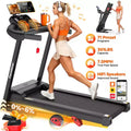 Electric Folding 3.75HP Treadmill for Home w/ Incline&APP,7.5MPH Speed,301lbs,HiFi Bluetooth Speakers,Foldable Treadmill Walking Running Machine