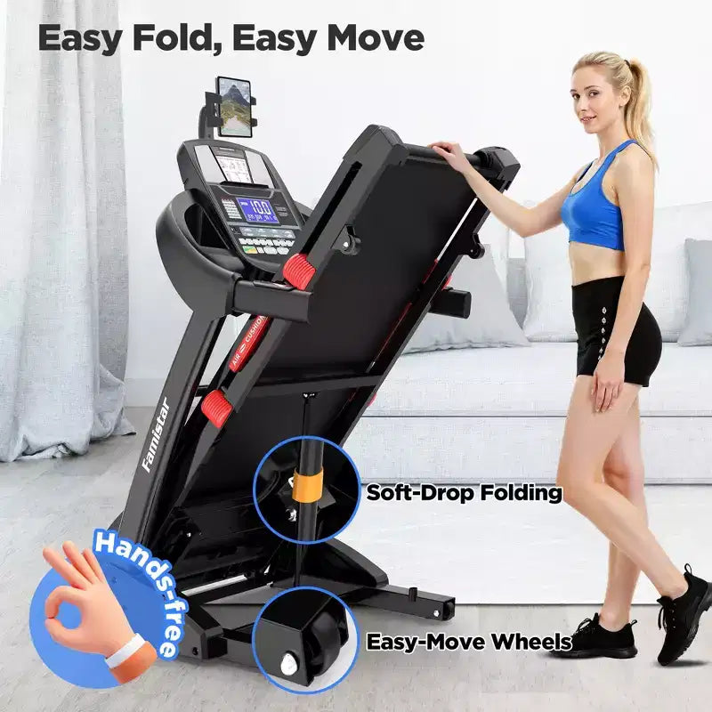 Tapis de course en solde, Tapis de course en liquidation Tapis de course pliable 5.0HP pour la maison avec 20 inclinaisons automatiques, Tapis de course électrique pliable
