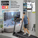 3HP Foldable Treadmill with Incline on sale, Easy Assembly, 5 LCD Display, 64 Preset Programs,Bluetooth, Compact Design for Home