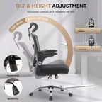 Ergonomic Office Chair  High-Back Mesh Desk Chair with Adjustable Headrest & Wheels  Swivel Task Chair for Home/Office/Gaming Room