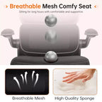 Chaise ergonomique en maille respirante KERDOM avec support lombaire, accoudoirs relevables, chaise de bureau gamer pour la maison ou le bureau