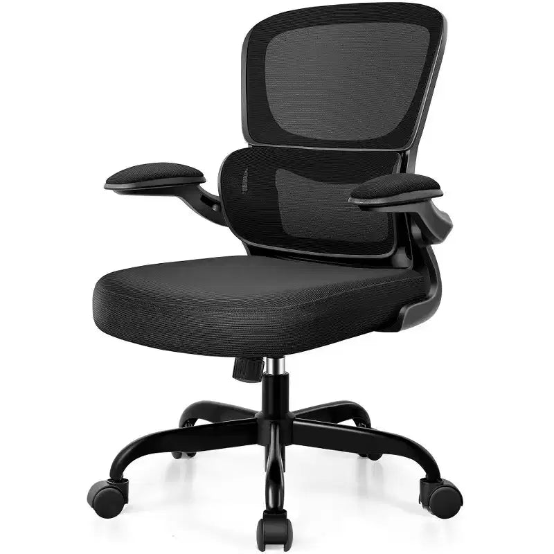Chaise ergonomique en maille respirante KERDOM avec support lombaire, accoudoirs relevables, chaise de bureau gamer pour la maison ou le bureau