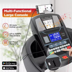 Clearance Folding Treadmill for Home/Office, 4.5HP Motor, 20% Incline, 0.612 MPH, 300 lb Capacity, LED Display, APP Control