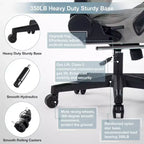 BALHAM TRADE-Computer Chair with Adjustable Lumbar Support Headrest Footrest Big and Tall Linkage Armrest
