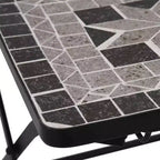 vidaXL Folding Bistro Chairs 2 Pcs Mosaic Bistro Outdoor Patio Chair Ceramic