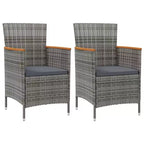 vidaXL Lot de 2 chaises de jardin
