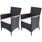 vidaXL Garden Chair Set of 2