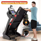 5HP Folding Treadmill for Home with Incline / Bluetooth, 400lb Weight Capacity, Exercise Running Walking Easy Assembly