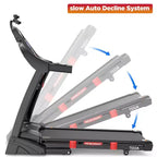 5HP Folding Treadmill for Home with Incline / Bluetooth, 400lb Weight Capacity, Exercise Running Walking Easy Assembly