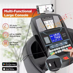 5HP Folding Treadmill for Home with Incline / Bluetooth, 400lb Weight Capacity, Exercise Running Walking Easy Assembly