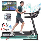 Clearance  3HP Folding Treadmill for Home with Incline / Bluetooth, 300lb Weight Capacity, Exercise Running Walking 90% pre Assemble