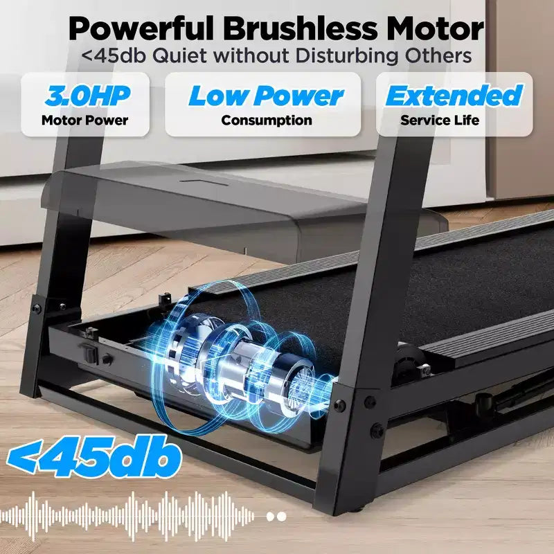 Clearance  3HP Folding Treadmill for Home with Incline / Bluetooth, 300lb Weight Capacity, Exercise Running Walking 90% pre Assemble