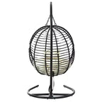 Whisen Single Person Folding Egg Chair with Stand, Hammock Swing Chair with Adjustable Anti-Slip Feet