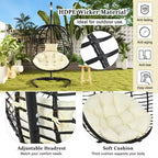 Whisen Single Person Folding Egg Chair with Stand, Hammock Swing Chair with Adjustable Anti-Slip Feet