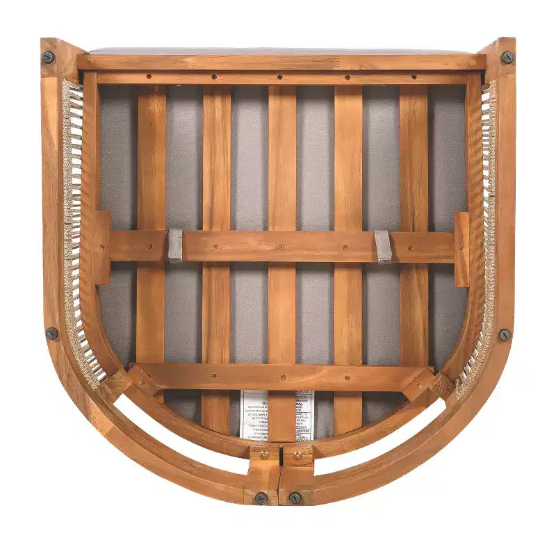 Premium Acacia Wood Outdoor Club Chair with Curved Tub Design and Woven Rope, for Garden
