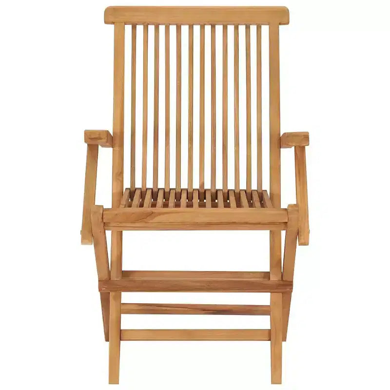 vidaXL Garden Chair Set of 4 Teak Teak wood Standard Foldable