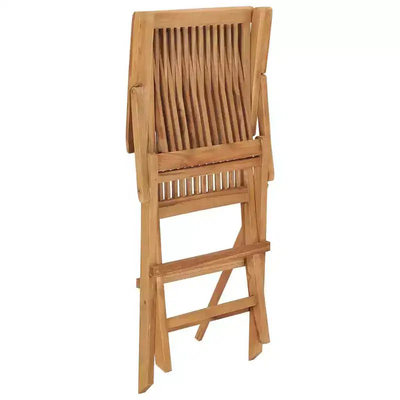 vidaXL Garden Chair Set of 4 Teak Teak wood Standard Foldable