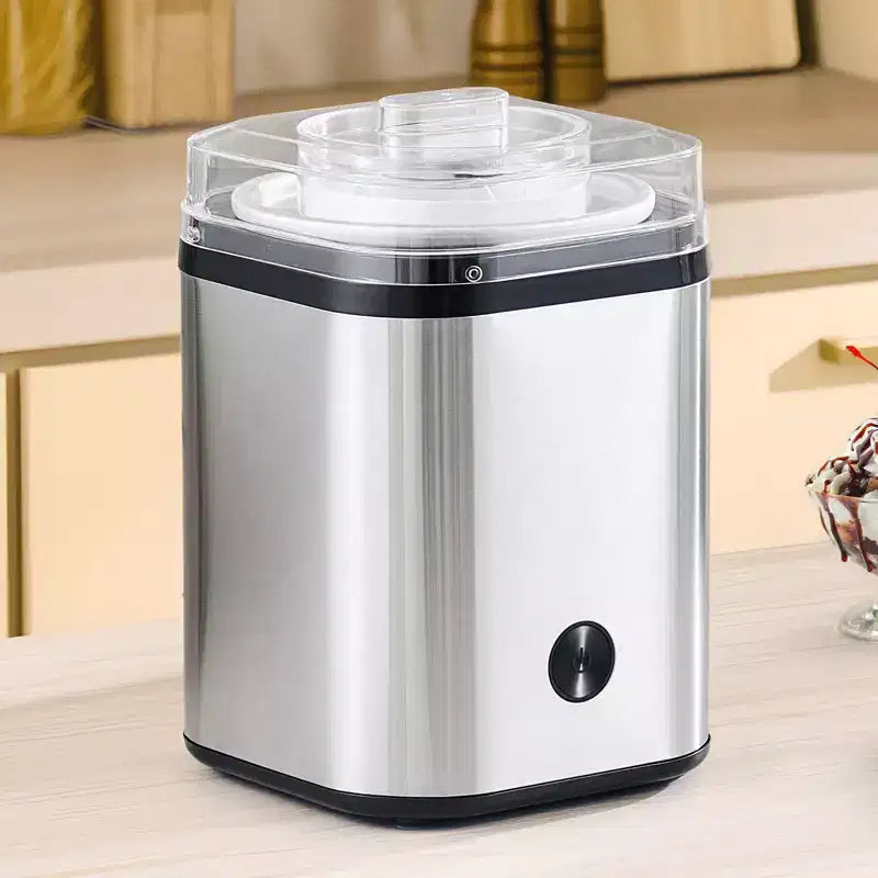 Ice Cream Maker 2.11 Quart Large Capacity Electric Automatic Frozen Dessert Machine with Stainless Steel Shell for Yogurt Sorbet Gelato Silver