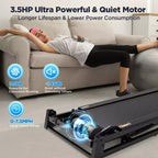 Tapis de course 3,5 CV en promotion : Tapis de course pliable avec inclinaison de 12 %, application et haut-parleurs Bluetooth, capacité de 150 kg, 64 programmes, pour salle de sport à domicile