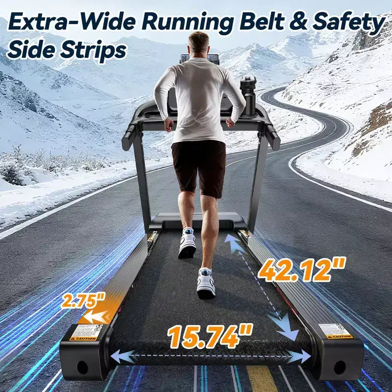 Tapis de course en promotion, Tapis de course en liquidation, Tapis de course pliable avec inclinaison manuelle pour gym à domicile, Machine compacte de marche, jogging, course de 3,25 CV