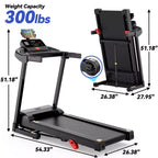 Treadmills on Sale, Treadmills Clearance,Folding Home Treadmill 3.25HP Motor, Manual Incline Cardio Machine with Bluetooth Speakers